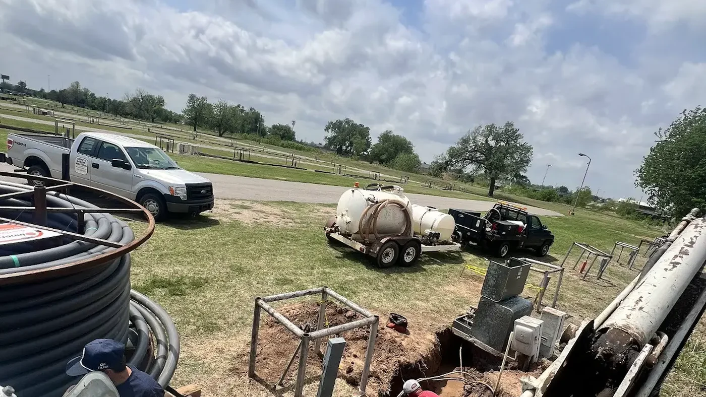 Underground utility installation at a campus, Dallas Texas